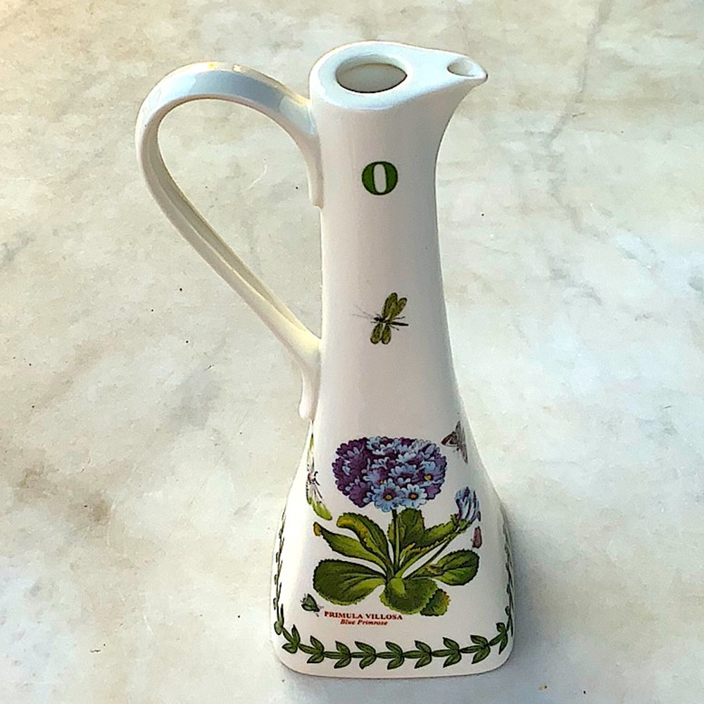 PORTMEIRION BOTANIC GARDEN OIL BOTTLE NEW DAISY BLUE PRIMROSE 9 INCH